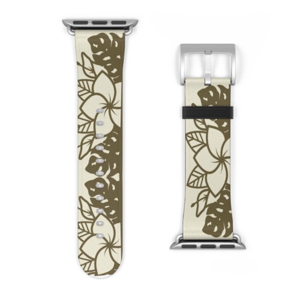 Apple Watch Bands-Hawaiian Inspired Flower Palm Design - Picture 4 of 12